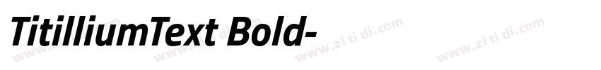 TitilliumText Bold字体转换